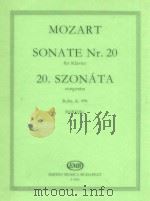 Mozart Sonate Nr.20 für Klavier B-dúr K.498（1912 PDF版）