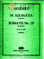 Mozart Sonate Nr.19 für Klavier Es-dur K.189g   1915  PDF电子版封面    Mozart 