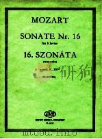 Mozart Sonate Nr.16 für Klavier a-moll K.300d   1912  PDF电子版封面    Mozart 