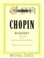 Konzert f-Moll opus 21 klavier und orchester   1976  PDF电子版封面  0014012991  Chopin Frédéric 