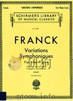 Variations symphoniques for piano   1943  PDF电子版封面    Franck César. 