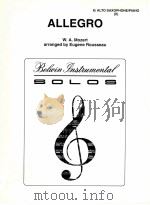 allegro for ebalto saxophone solos   1978  PDF电子版封面    W.A.Mozart 