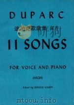 11 Songs for voice and piano(High)     PDF电子版封面    Duparc 