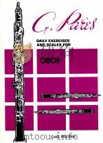 Daily Exercises and Scales for Oboe or Saxophone（ PDF版）