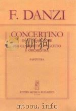Concert In Sib Maggiore per Clarinetto Fagotto E Orchestra Z.12 410   1983  PDF电子版封面    F.Danzi 