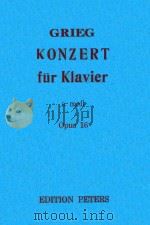 KONZERT fur klavier a moll opus 16     PDF电子版封面    GRIEG 