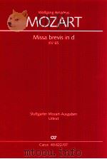missa brevis in d KV 65（1980 PDF版）