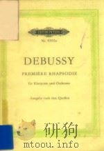 Premiere Rhapsodie Pour Orchestre Avec Clarinette Principale en sib   1976  PDF电子版封面    Claude Debussy 