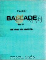 BALLADE opus 19     PDF电子版封面    FAURE 