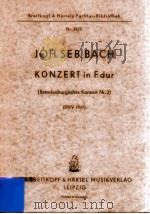 Konzert in F dur(Brandenburgisches Konzert Nr.2)(BWV 1047)     PDF电子版封面    Joh.Seb.Bach 