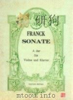 Sonate A dur für Violine und Klavier     PDF电子版封面    Franck 