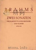 Zwei Sonaten fur Klarinette Oder Bratsche und Klavier Opus 120     PDF电子版封面    Brhams 