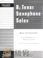 solo de cocert for Bb tenor saxophone with piano accompanime op.83     PDF电子版封面    J.B.Singelee 