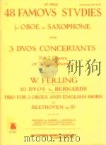 48 famous studies for oboe or saxophone   1958  PDF电子版封面    W.Ferling 