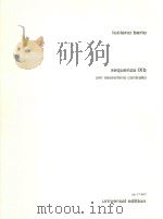 sequenza ixb per sassofono contralto   1980  PDF电子版封面  3702405809  Iuciano Berio 