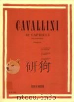 30 capricci per clarinetto(Revisione di Alamiro Giampieri)     PDF电子版封面    Ernesto Cavallini 