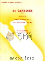 24 gaprices op.1 pour saxophone alto Mib   1995  PDF电子版封面  3327850262394  Niccolo Paganini 