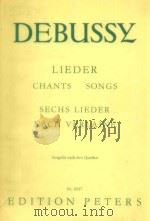 Lieder Chants Songs sechs lieder nach verlaine nr.9237     PDF电子版封面    Debussy 