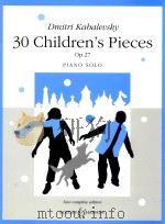 30 Children's Pieces Op.27 New complete edition piano solo   1946  PDF电子版封面     