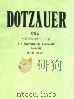 113 Exercises for Violoncello Book 3(63-85)     PDF电子版封面    Dotzauer 
