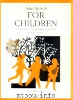 For Children piano solo Volume 1 Based on Hungarian Folk Tunes（1946 PDF版）