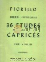 36 Etudes or Caprices for Violin   1964  PDF电子版封面    Fiorillo 