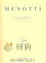 Concerto for violin and orchestra   1992  PDF电子版封面  073999802085   