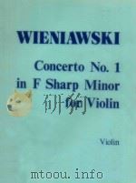 Concerto No.1 in F Sharp Minor for Violin  violin op.14     PDF电子版封面    Wieniawski 