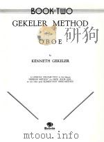 Gekeler Method for Oboe BOOK TWO（1942 PDF版）