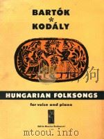 Hungarian Folksongs for Voice and Piano Z.5779     PDF电子版封面    Kodaly Bartok 