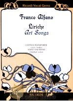 Liriche Art Songs   1919  PDF电子版封面  0041400136  Franco Alfano 