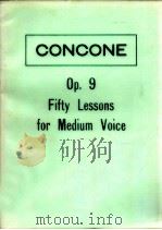 Fifty Lessons for the Voice For Medium Voice op.9（ PDF版）