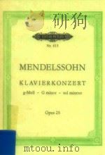 Klavierkonzert g-Moll-G minor-sol mineur opus 25     PDF电子版封面    Mendelssohn 