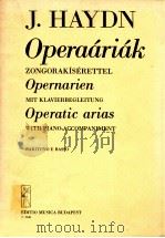 Operatic arias withitalian words baritono E basso   1959  PDF电子版封面    J.HAYDN 