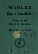 Kinder-Totenlieder: Songs on the Death of Children for Voice   1952  PDF电子版封面    Mahler 