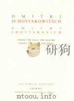 Sonata for viola and piano op.147     PDF电子版封面  0003032276  Dmitri Schostakowitsch 