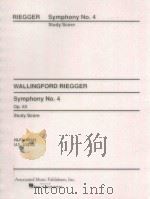 Symphony no. 4 op. 63.   1960  PDF电子版封面    Riegger Wallingford. 
