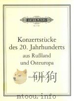 Konzertstucke des 20.Jahrhunderts aus RuBland und Osteuropa nr.5738     PDF电子版封面     