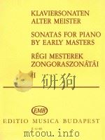 Klaviersonaten Alter Meister Ⅱ Z.12 461   1985  PDF电子版封面    Bényeiné Gerendy Mária 