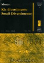 KIS DIVERTIMENTO SMALL DIVERTIMENTO z.4454   1965  PDF电子版封面    MAZART 