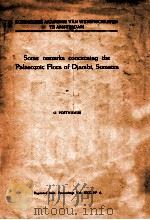 some remarks concering the palaeozoic flora djambi sumatra cop.1     PDF电子版封面    O.POSTHUMUS 