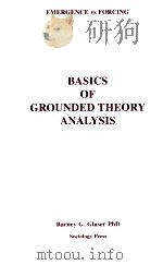 BASICS OF GROUNDED THEORY ANALYSIS（1992 PDF版）
