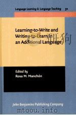 learning-to-write and writing-to-learn in an additional language   PDF电子版封面     