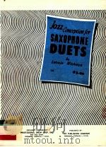 JAZZ CONCEPTION FOR SAXOPHONE DUETS   1967  PDF电子版封面    LENNIE NIEHAUS 