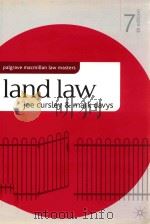 PALGRAVE MACMILLAN LAW MASTERS LAND LAW SEVENTH EDITION     PDF电子版封面  0230284180   