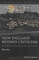 new england beyond criticismin dfense of america's first literature     PDF电子版封面     