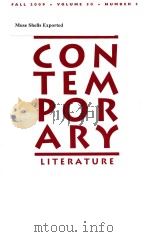 CONTEMPORARY LITERATURE FALL 2009 VOLUME 50 NUMBER 3     PDF电子版封面     