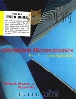 INTERMEDIATE MICROECONOMICS PRICE THEORY AND APPLICATIONS   1995  PDF电子版封面  0669289140  ROBERT B.EKELUND JR. RICHARD A 