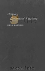 Ordinary differential equations   1964  PDF电子版封面    Philip Hartman 