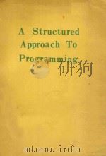 A STRUCTURED APPROACH TO PROGRAMMING     PDF电子版封面     